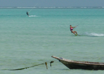 kiting at paje