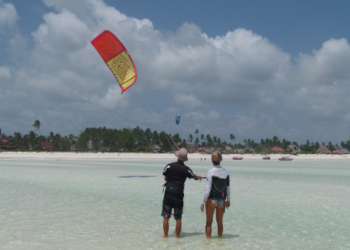 kiting at paje